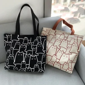 Borsa Tela con Gatti - Casual e Resistente